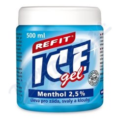 Refit Ice gel menthol 2.5% 500ml modrý