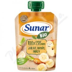 Sunar BIO kaps. Jablko banan mrkev 100g