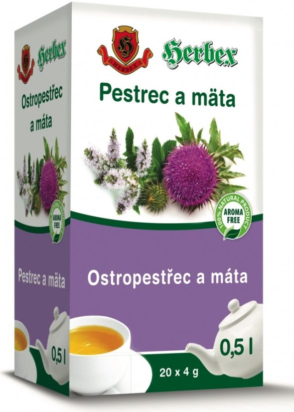 HERBEX Ostropestřec a máta n.s.20x4g