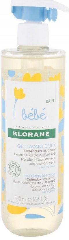 KLORANE BEBE Jemný mycí gel,měsíč.500ml