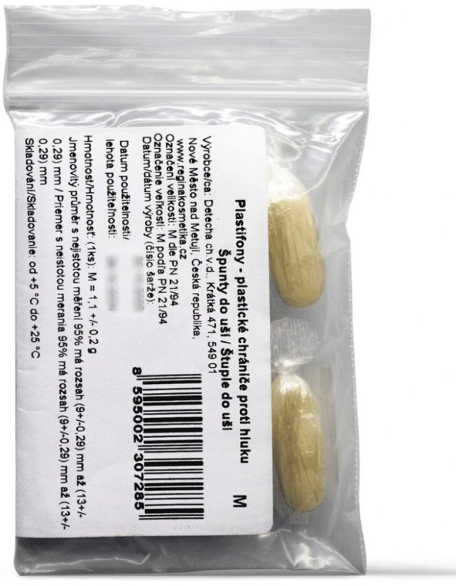 Chrániče sluchu plastifony-malý  1 pár