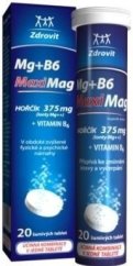 MaxiMag Hořčík 375mg+B6 20 šumivých tbl.