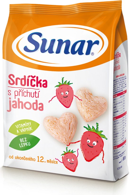 Sunar dět.snack jah.srdíčka 50g 49700050