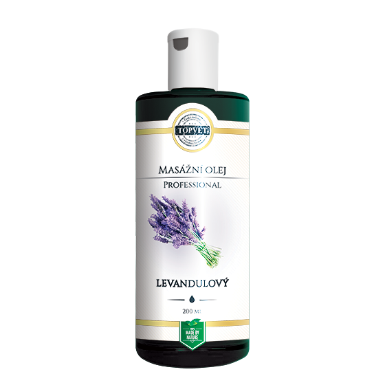 TOPVET Levandulový masážní olej 200ml