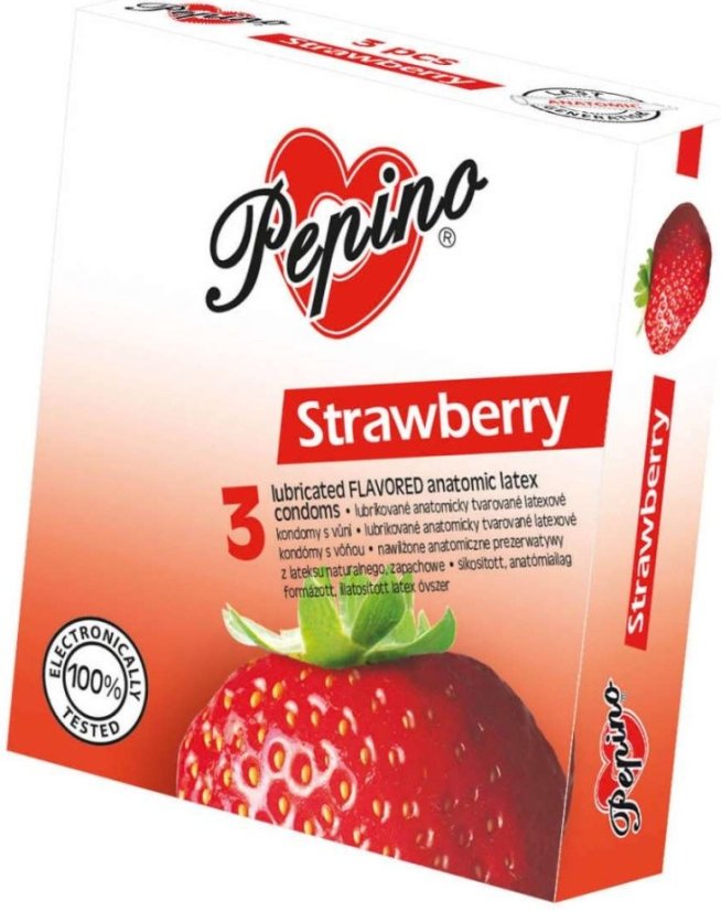 Prezervativ pepino jahoda 3ks