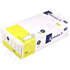 Ambulex P rukavice latex.nepudr.S 100ks