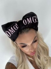 Double Dare kosmetická čelenka s mašlí OMG černá