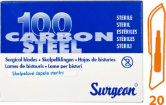 Čepelky skalp.č.20 steril.100ks CELIMED