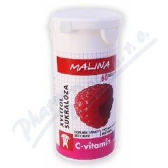 C-Vitamin 100mg malina se sukral.a xyli.