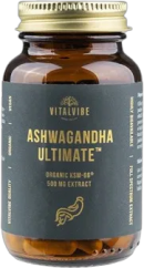 Vitalvibe Ashwagandha Ultimate KSM-66®, extrakt, 500 mg, BIO, 60 vegan kapslí