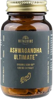 Vitalvibe Ashwagandha Ultimate KSM-66®, extrakt, 500 mg, BIO, 60 vegan kapslí