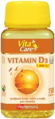 VitaHarm.Vitamín D3 1000IU tob.150