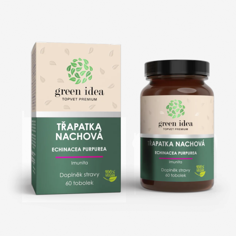 Green idea Třapatka - Echinacea bylinný extrakt - tobolky 60 ks  Pro podporu imunity a obranyschopnosti