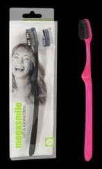 MegaSmile zubní kartáček Black Whitening SOFT Pink 2ks