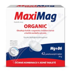 MaxiMag Organic 42 potahovaných tablet