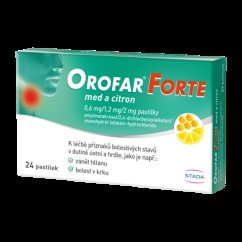 Orofar Forte med+citron 24pas0.6mg/1.2mg
