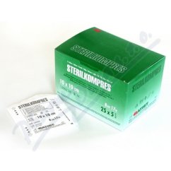 Gáza kompres Sterilkompres 10x10cm25x5ks