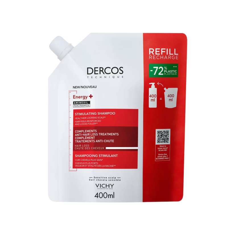VICHY DERCOS Energy+ šampón náplň 400ml