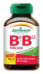 Jamieson Vitamíny B6 B12+kys.list.110tbl