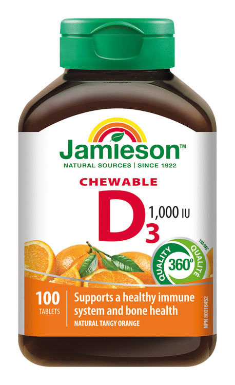 Jamieson Vit.D3 1000IU pomeranč tbl.100