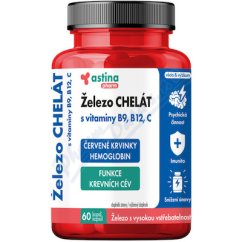 Astina Zelezo CHELAT+vit B9 B12 C 60cps