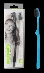 MegaSmile zubní kartáček Black Whitening SOFT Blue 2ks