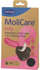 MoliCare lady absorpč.prádlo M 1ks+vlož.