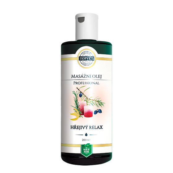 TOPVET Hřejivý relax - masážní olej 200ml