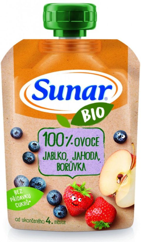Sunar BIO kaps.Jablko jahoda boruvka100g