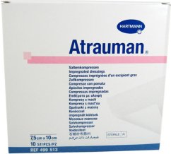 Atrauman ster.7.5x10cm/10ks mastný tyl