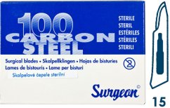 Čepelky skalp.č.15 steril.100ks CELIMED