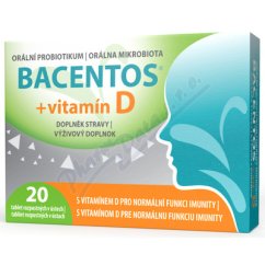 BACENTOS + vit D oral.probiotikum 20tbl.