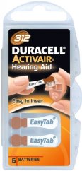 Baterie do naslouch.Duracell DA312N6 6ks