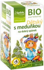 Čaj BIO Dětský ov.s meduň.20x2g APOTHEKE