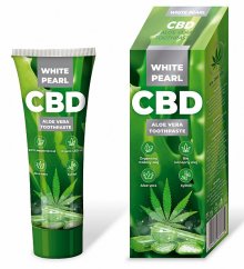 White Pearl CBD Aloe Vera whitening toothpaste 75ml White Pearl CBD Aloe Vera whitening toothpaste 75ml