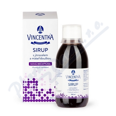 Vincentka Sirup jitrocel a mateříd.200ml
